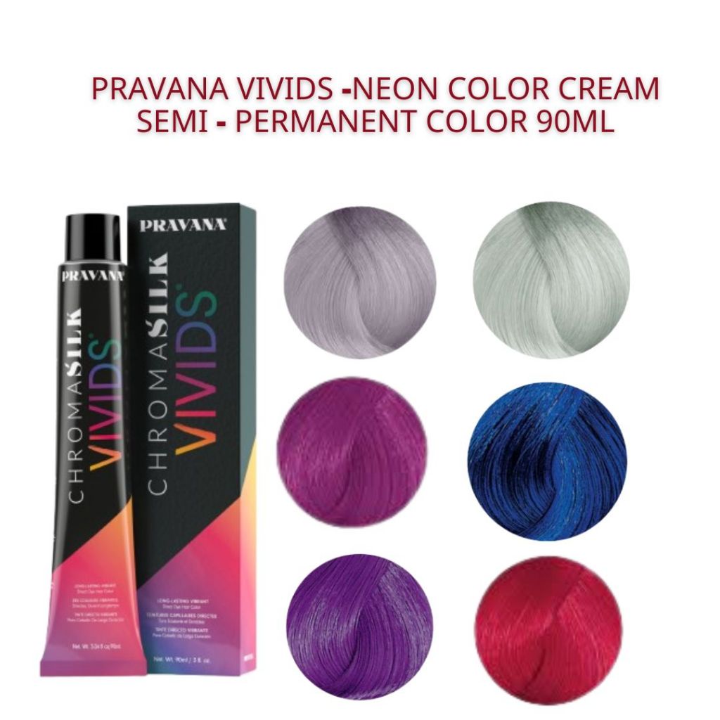 Pravana Vivid hair color creme 90ml สีเคลือบชนิดปราศจากแอมโมเนียมีเม็ดสีติดทนมีกลินหอม ระบุสีก่อนสั่ง