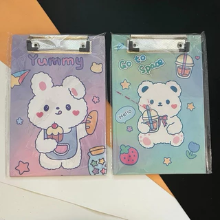 (ยกโหล 12 ชิ้น) No.251 A5 คลิปบอร์ด A5 ClipBoard กระดานรองเขียน สีสันน่ารัก กระดานรองเขียน กระดานรองเขียนสุ่มลาย 12ชิ้น