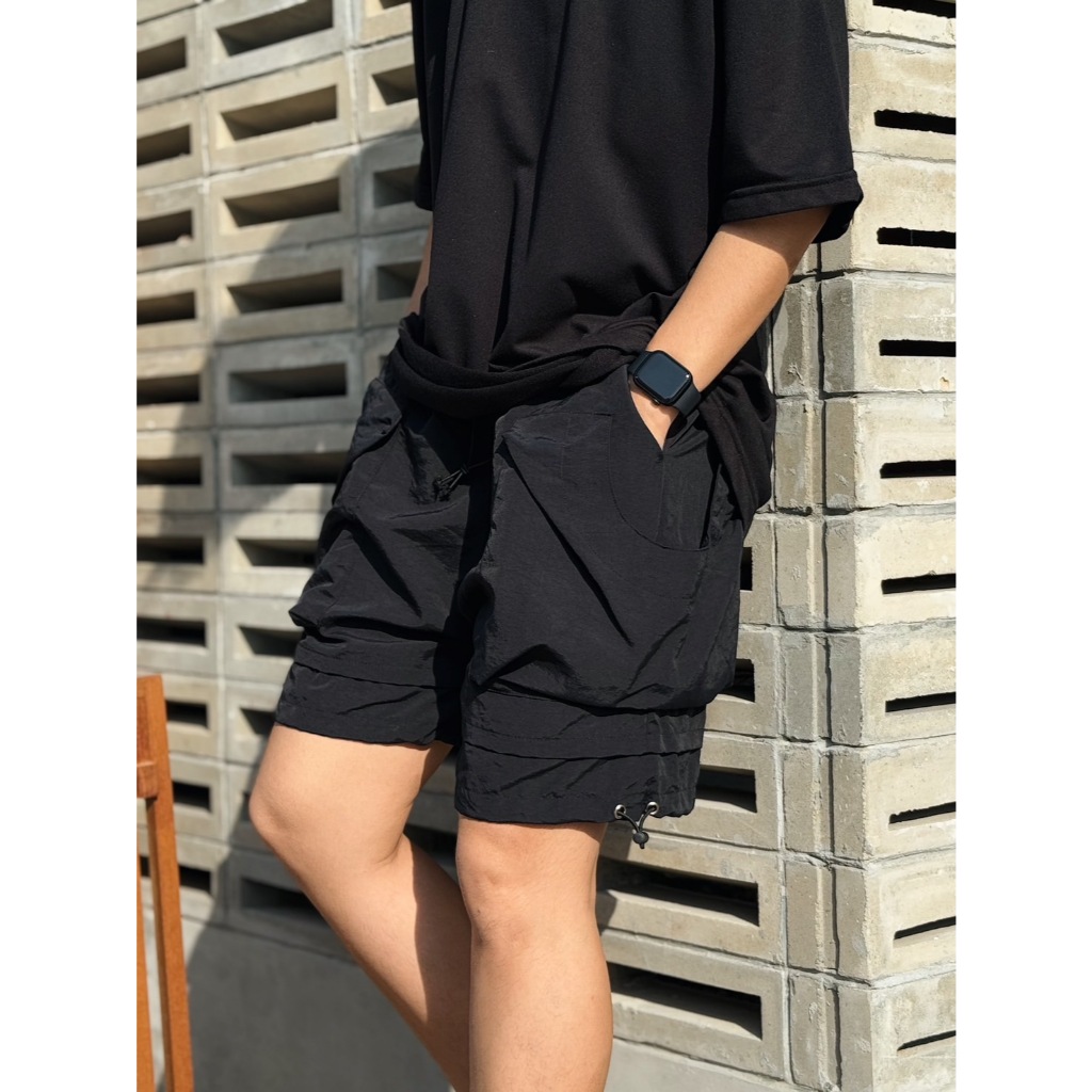 กางเกงขาสั้น SM VIBE ผ้าไนล่อนไม่บาง สามารถปรับขาได้ ใส่ได้ทั้ง ผช ผญ