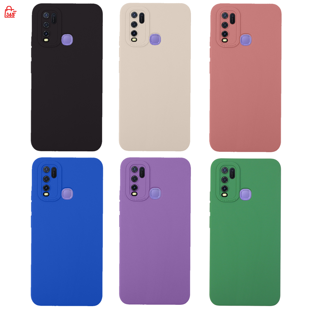 เคส สำหรับ Vivo Y30 Y50 vivo 1935 1938 เคสซิลิโคนนิ่ม กันกล้อง TPU สีพื้น