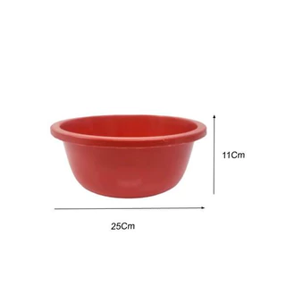 *2499* PH กะละมังพลาสติกทรงกลม กะละมังล้างผักผลไม้ กะละมังพลาสติก ทนทาน 25x11ซม สีชมพู เขียว ฟ้า ส้ม