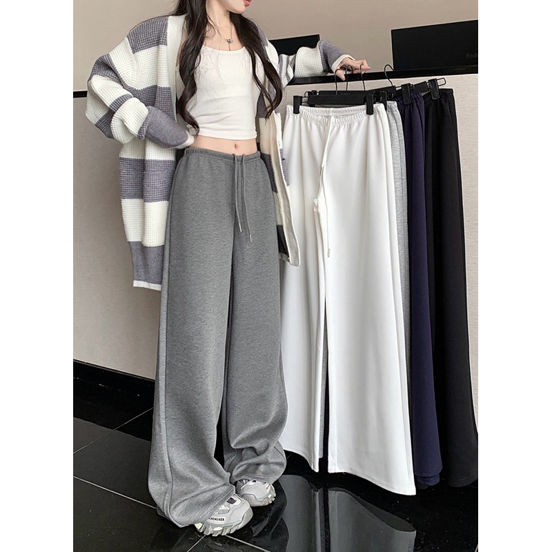 Somedays_closet l🌷พร้อมส่ง🌷Karina Pants กางเกงวอร์มขายาวทรงกระบอกใหญ่