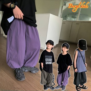 Beryl kids🌸กางเกงเด็กชาย🎀กางเกงวอร์มเด็ก ลำลองดูร้อน ขายาวสบ…