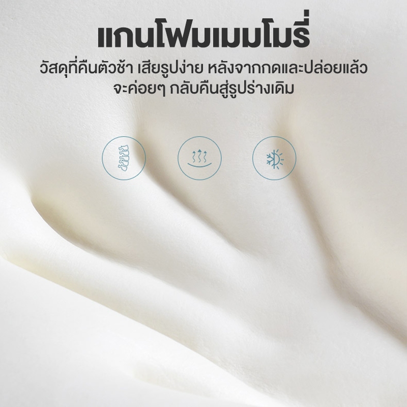 HT หมอนหนุนเมมโมรี่โฟม หมอนงีบ หมอนเมมโมรี่ หมอนสุขภาพ นอนหลับสบาย ระบายอากาศได้ดี เหมาะกับทุกอิริยาบถ Nap Pillow รูปที่ 5