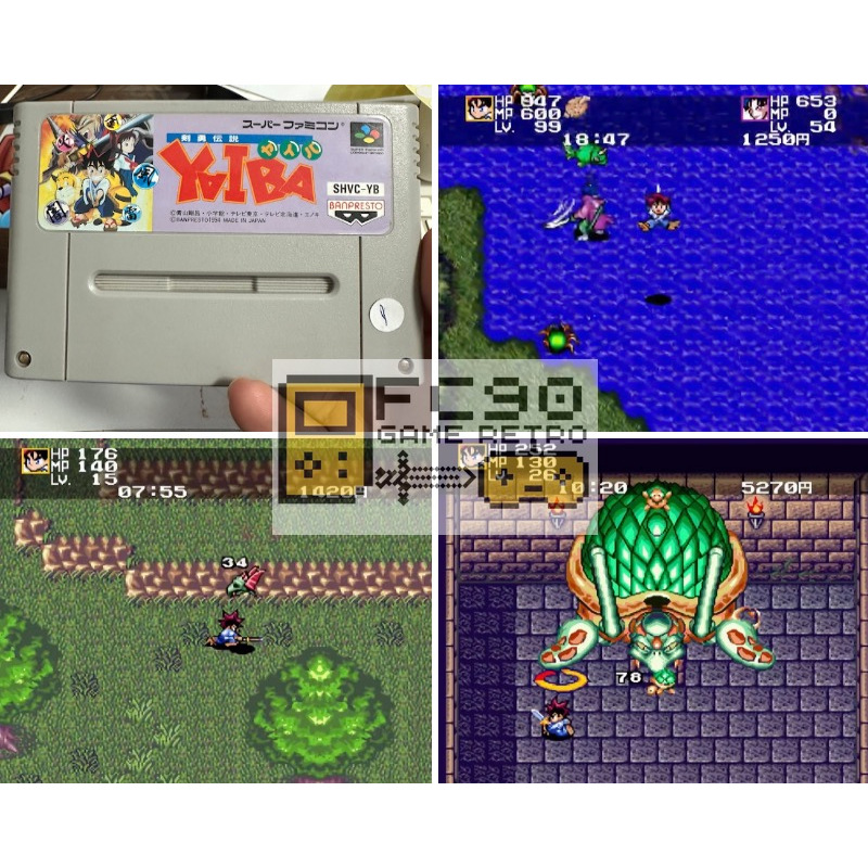 ตลับเกมไยบะ Kenyuu Densetsu Yaiba [SFC] ตลับมือสอง สำหรับนักสะสมเกมเก่ายุค90 ซุปเปอร์ฟามิคอม Nintend