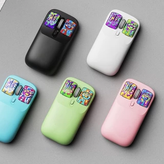 เมาส์ไร้สาย 2.4GHz ชาร์จไฟ คีย์แคป ลายกราฟฟิตี้ สีสันสะดุดตา เปลี่ยนปุ่มได้ สัญญาณ10เมตร เมาส์แฟชั่น Wireless Mouse