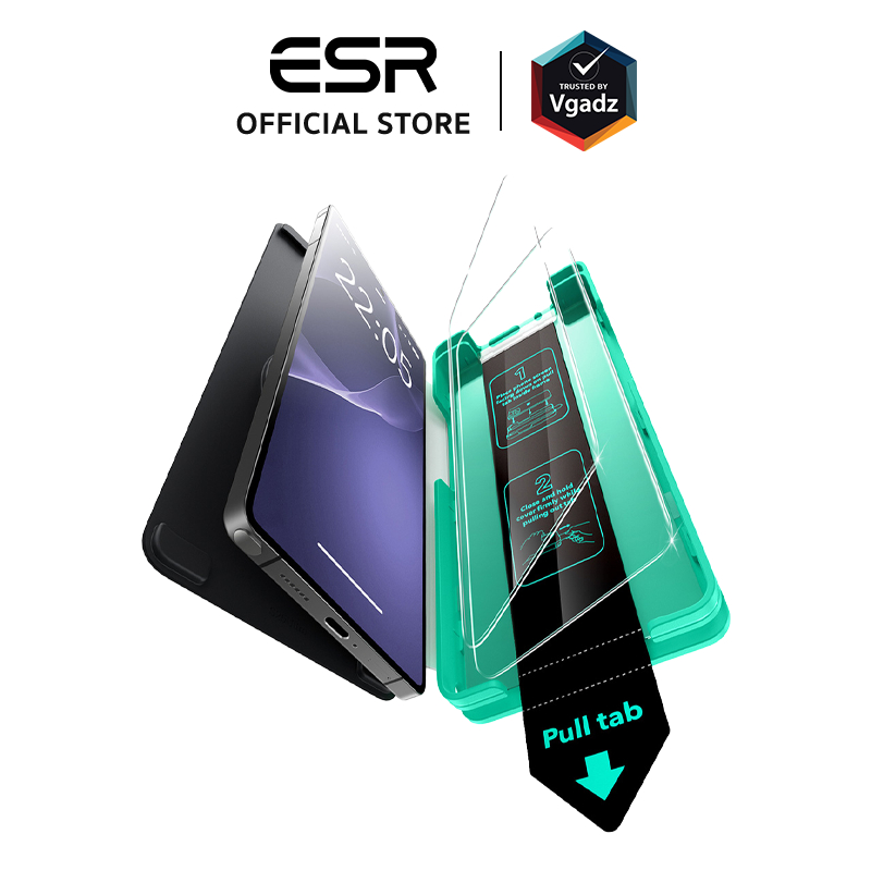 ESR - ฟิล์มกระจกสำหรับ Galaxy S25 Ultra รุ่น Tempered Glass Screen (2 แพ็ค)