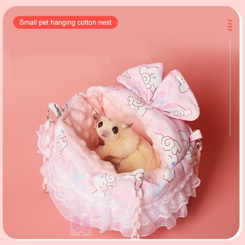 ที่นอนชูการ์ไกรเดอร์ ขนาด 19*19*15 ซม. ที่นอนกระรอก เบาะหนานุ่มอย่างดี เบาะที่นอนชูก้า เบาะที่นอนกระรอก บูชเบบี้