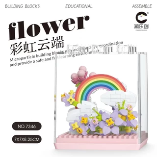 ของเล่นบล็อกตัวต่อ Rainbow Sun Earth Moon ของสะสม ของขวัญ น่ารักมาก