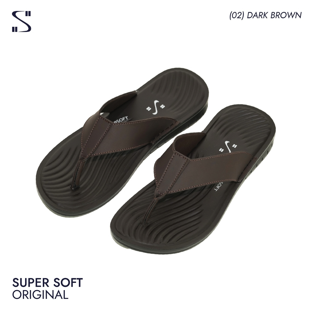 รองเท้า Super Soft รุ่น original สีน้ำตาล (Dark Brown) รองเท้าแตะสำหรับพระสงฆ์
