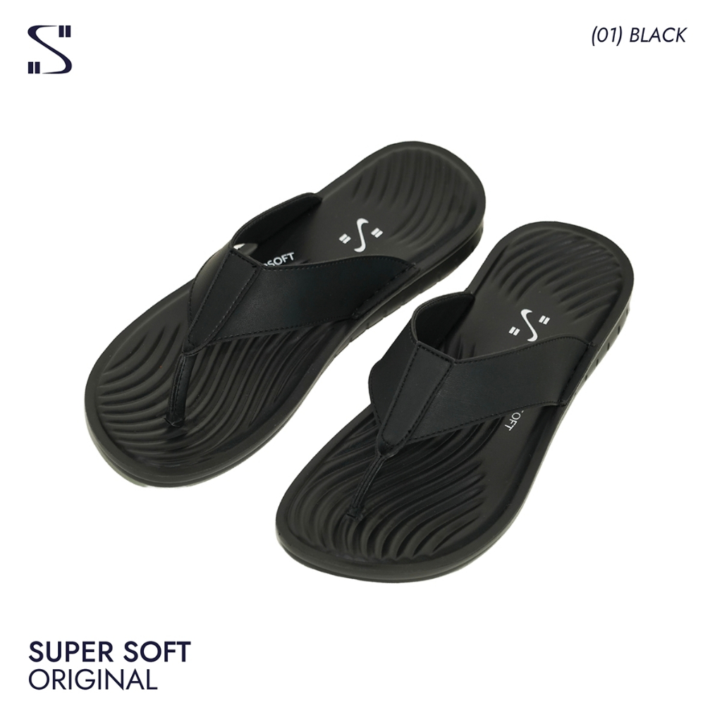 รองเท้า Super Soft รุ่น Original สีดำ (Black) รองเท้าแตะ/ชาย/หญิง