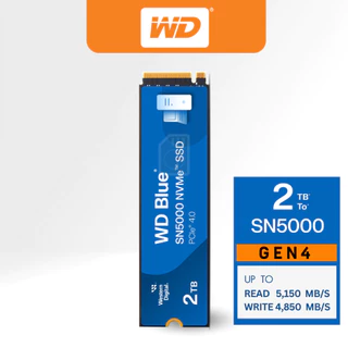 WD Blue SN5000 SSD 2TB M.2 2280 NVMe Gen4 Speed Up to 5,150MB/s ,5Y WDS200T4B0E ประกัน 5ปี