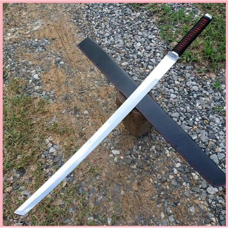 มีดซามูไร อรัญญิก มีดอรัญญิกแท้ ใบมีดสแตนเลส ( ยาว 75 เซนติเมตร ) ด้ามเหล็กพันเช