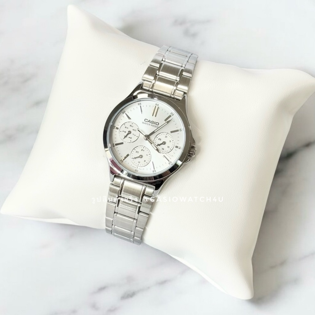 CASIO นาฬิกาข้อมือผู้หญิง รุ่น LTP-V300D-7A / LTP-V300D / LTP-V300 รับประกันศูนย์เซ็นทรัล cmg