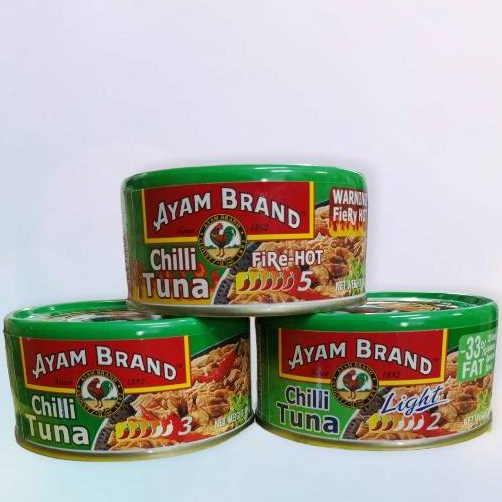 Ayam Brand Chilli Tuna น้ำหนัก 160 กรัม มี 3 ระดับความเผ็ด สินค้ามีฮาลาล