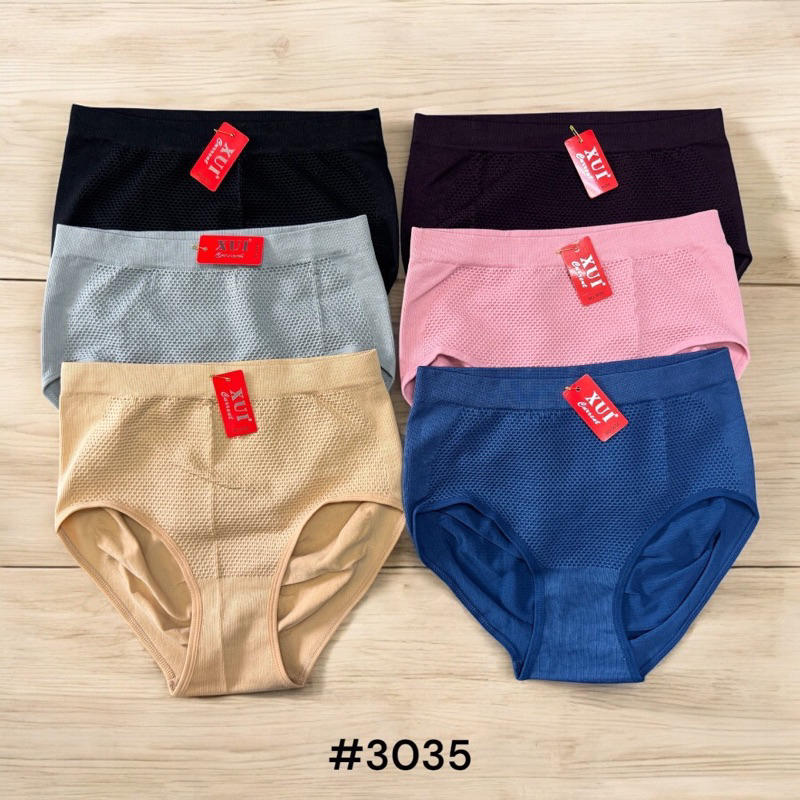 #3035#กางเกงในรังผึ้งเก็บพุงไซค์ใหญ่ เนื้อผ้าทอ ยกกระชับก้น