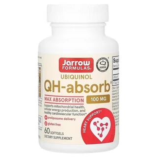 พร้อมส่ง Jarrow Formulas Ubiquinol QH-Absorb 100 mg & 200 mg CoQ10 ที่ดีที่สุด Co enzyme q10