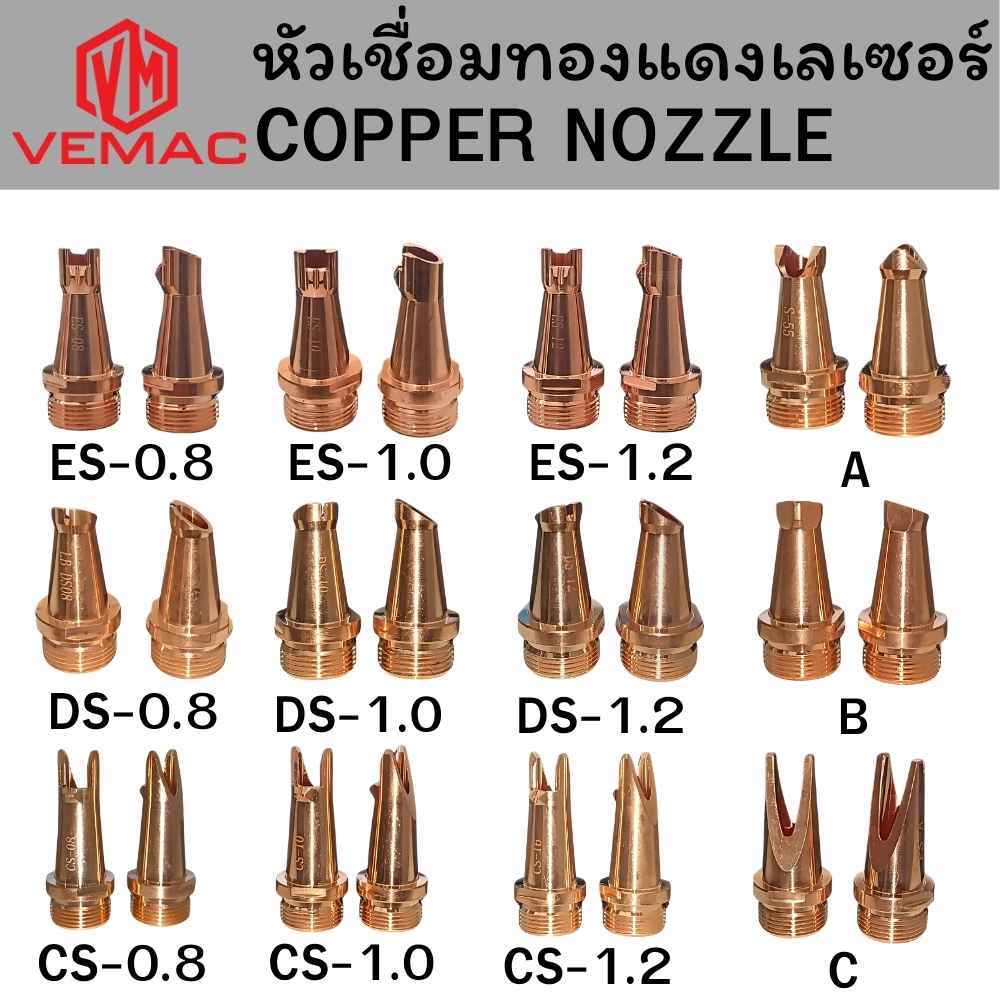 หัวเชื่อมทองแดงเลเซอร์ COPPER NOZZLE ราคาต่อชิ้น
