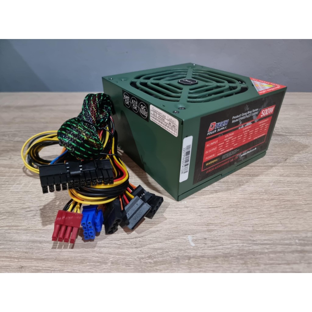 POWER SUPPLY DTECH (FULL) 500W รุ่น PW007A และ 600W รุ่น PW008A
