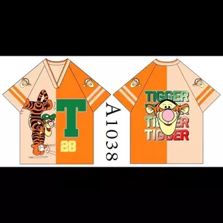 ( N53 ) เสื้อspor ลายการ์ตูน ทูโทน L-3xl ผ้าไมโคร ใส่ได้ทุกเพศ