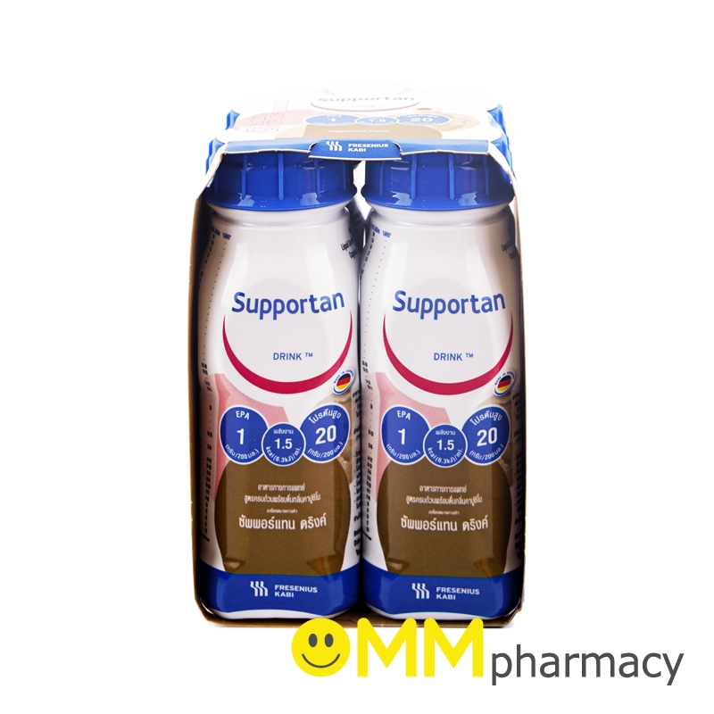 SUPPORTAN DRINK กลิ่นคาปูชิโน่ 200ML.4ขวด/แพ็ค