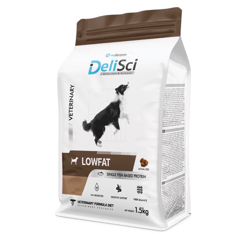 [ขนาด 1.5kg] DeliSci อาหารสุนัข สูตร LOW FAT ไขมันต่ำ โปรตีนหลักจากเนื้อปลา มีหลายขนาด - รูปที่ 2