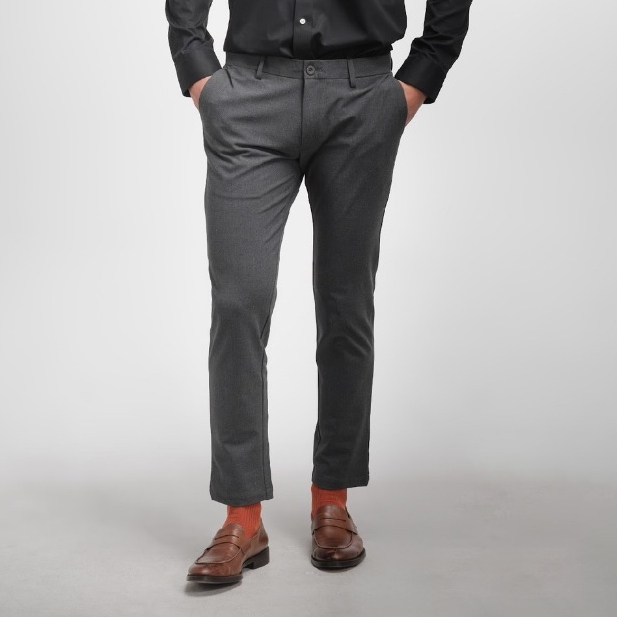 era-won กางเกงสแลคขายาว ทรงเดฟ Monotone workday สี 50 Grey