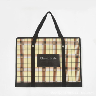 พร้อมส่ง ถุงช้อปปิ้ง ทนทาน แบบชั้นเดียว กระสอบลายสก๊อต ลายทห…