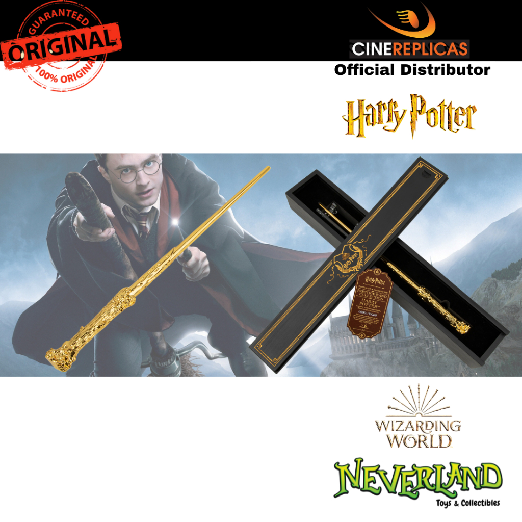(Cinereplicas) Harry Potter Golden Wand Limited Edition #10,000 Harry's Wand Prestige Collection