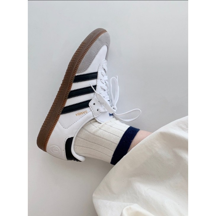 Adidas Clover Samba Joint Retro Moral Training รองเท้าผู้ชายและผู้หญิงคู่รองเท้ารองเท้าผ้าใบฤดูร้อน