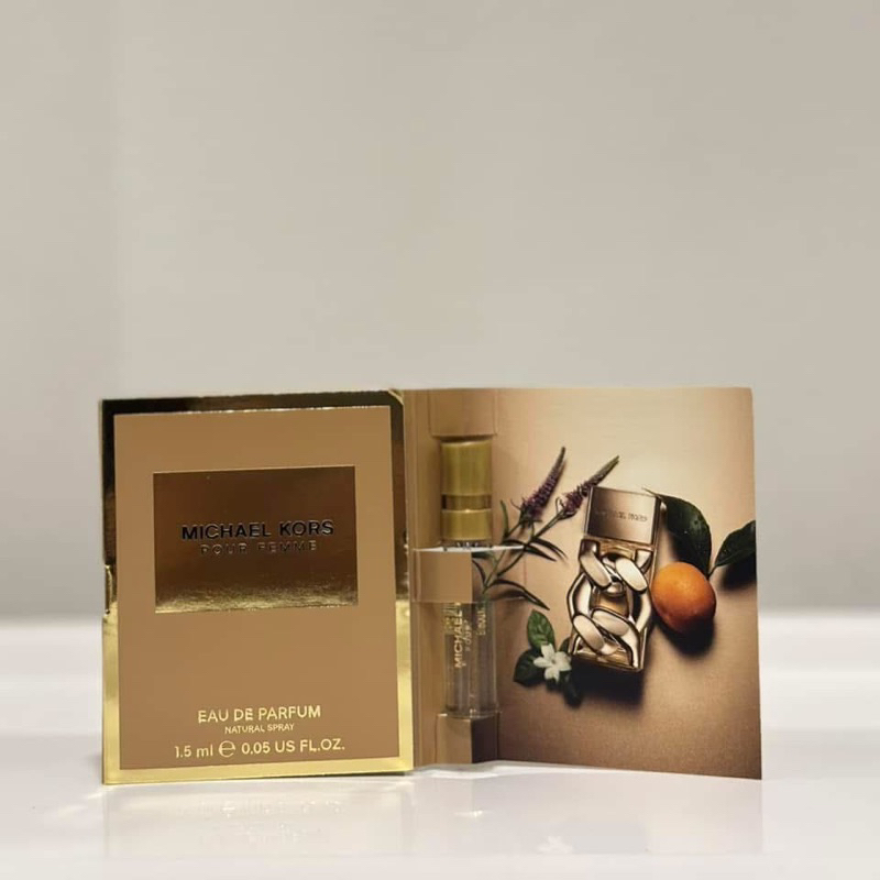 Vial Michael Kors Pour Femme m EDP 1.5 ml น้ำหอมชนิดพกพาไวออลแท้ ชนิดหัวสเปรย์ กลิ่นแนวฟลอรัล วู้ดดี้ มัสก์ หอม ลงตัว
