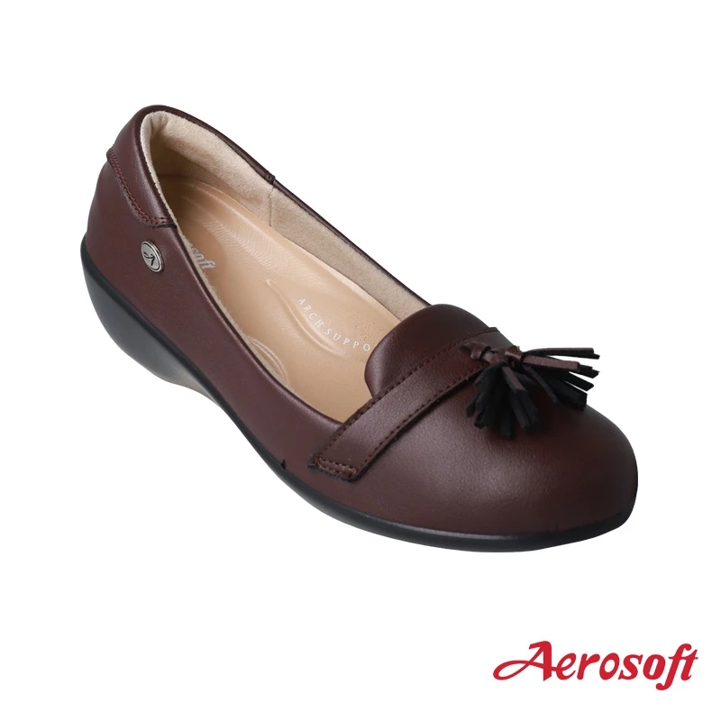 ☁️CW3132☁️ รองเท้าคัทชูเพื่อสุขภาพ aerosoft arch support(แอโร่ซอฟ)
