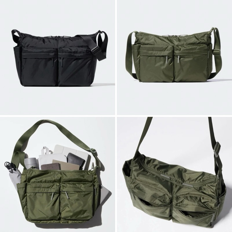Uniqlo - กระเป๋าสะพายไหล่ มีช่องเก็บของ (Multi Pocket) แบรนด์แท้ 100%