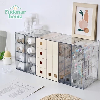 Fudonar กล่องเครื่องประดับ กล่องอะคริลิคกันฝุ่น ขนาดใหญ่ จัดระเบียบโต๊ะเครื่องแป้ง สินค้าพร้อมส่ง