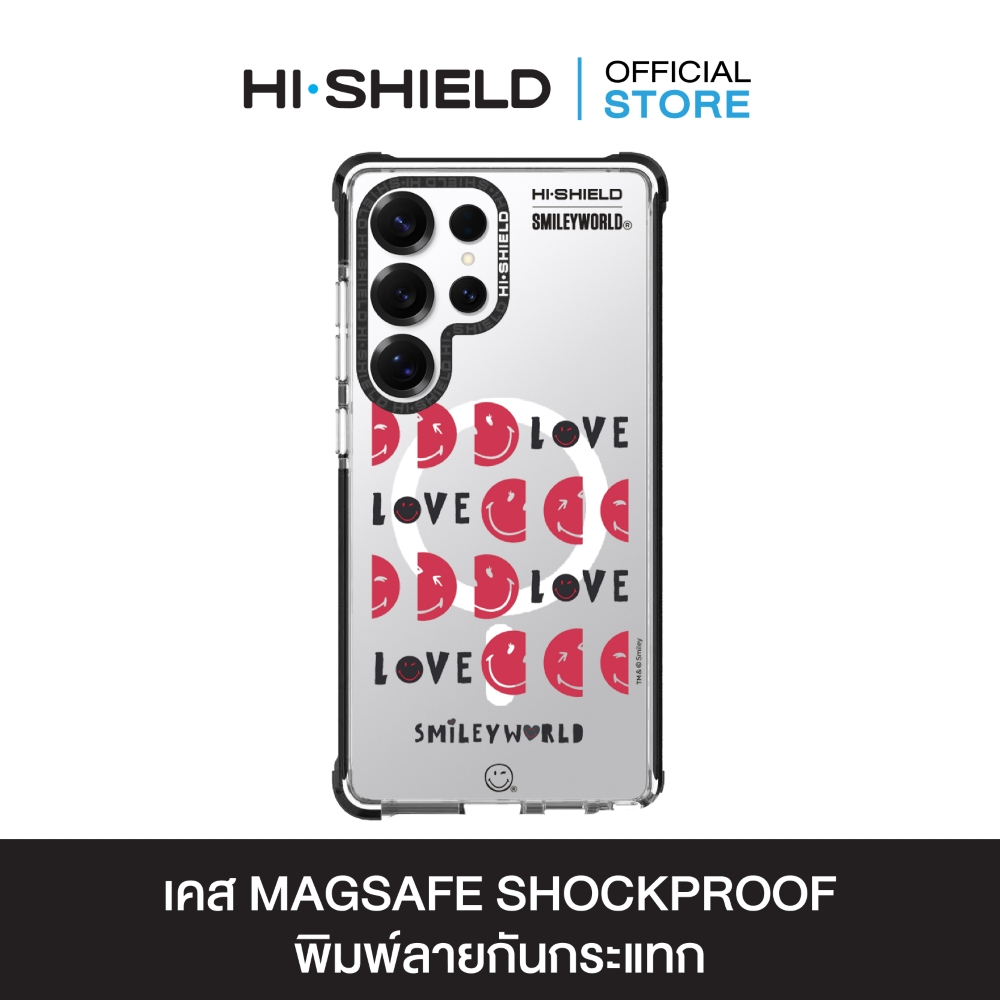 HI-SHIELD Stylish Magsafe Shockproof Case รุ่น Smileyworld Smiley063 [SAMSUNG S24 Ultra,S25 Ultra] -เคสแม่เหล็กกันกระแทก