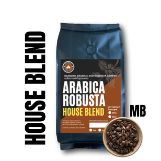 เมล็ดกาแฟสูตรผสมอาราบิก้าโรบัสต้า - คั่วกลางเข้ม สูตร MB 1 กิโลกรัม(500 กรัม จำนวน 2 ถุง)