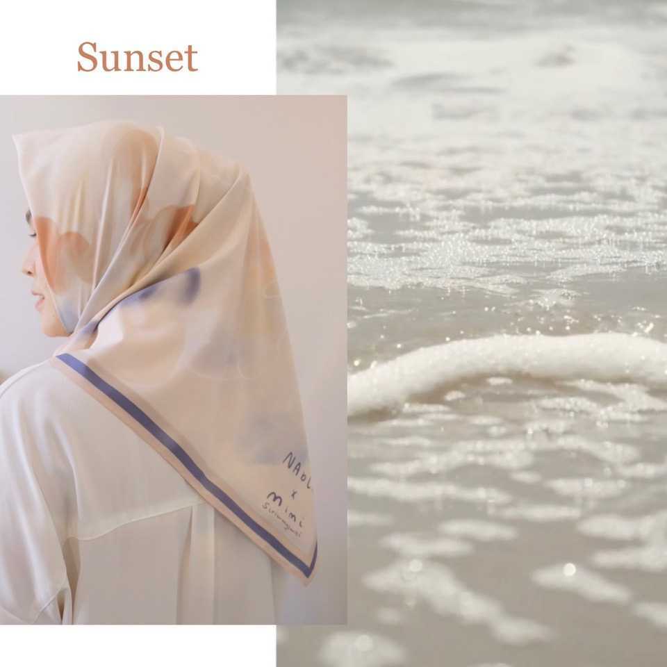 ผ้าคลุม N Able x mimi คอลเลคชั่น Serendipity (Premium matte silk nano) Size 115x115 cm[N Able Style]