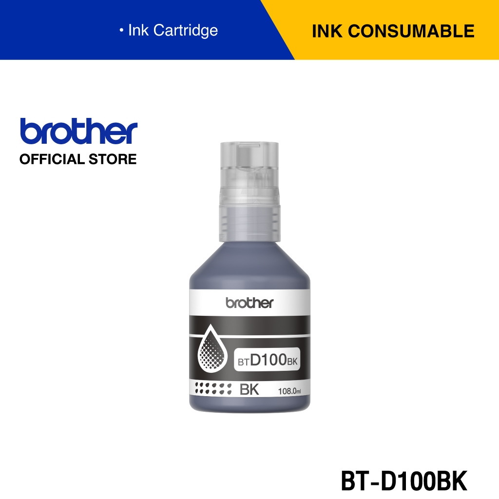 Brother BTD100BK หมึกพิมพ์เลเซอร์ สีดำ สำหรับปริ้นเตอร์อิงค์แท็งก์รุ่น DCP-T230,DCP-T430W,DCP-T700W,