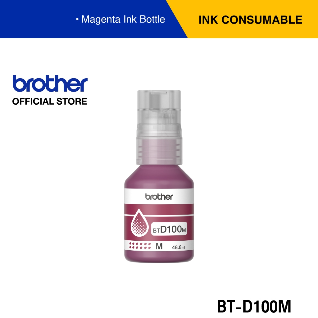 Brother BTD100M หมึกพิมพ์เลเซอร์ สีชมพูสำหรับปริ้นเตอร์อิงค์แท็งก์รุ่น DCP-T230,DCP-T430W,DCP-T700W,