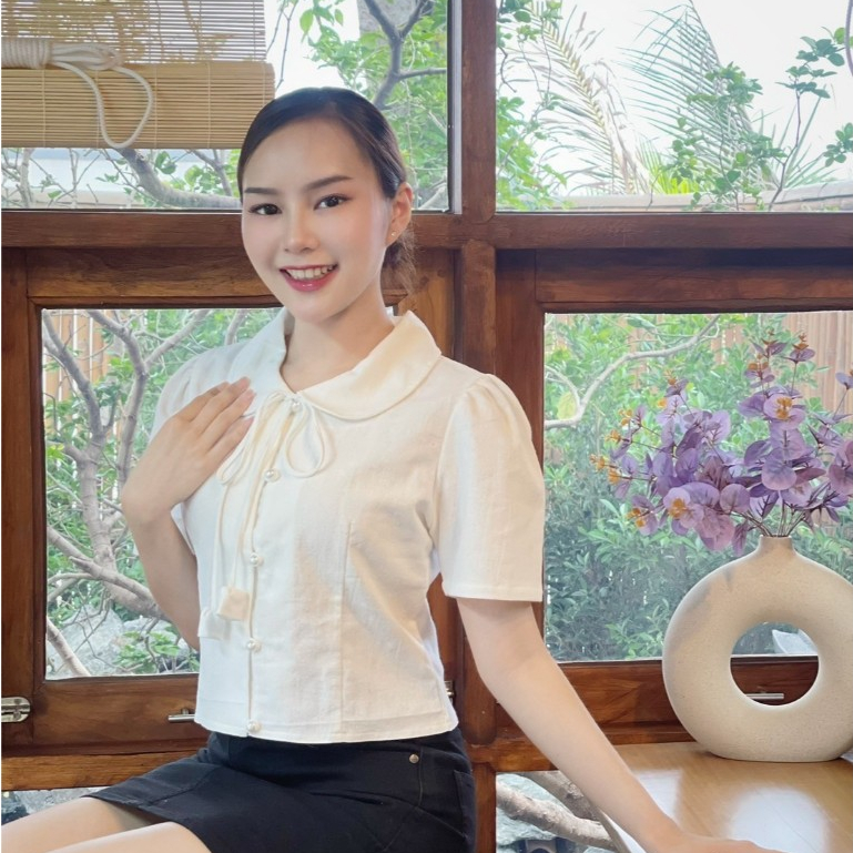 เสื่อแบบคอบัวแขนสั้น (ผ้าฝ้าย)