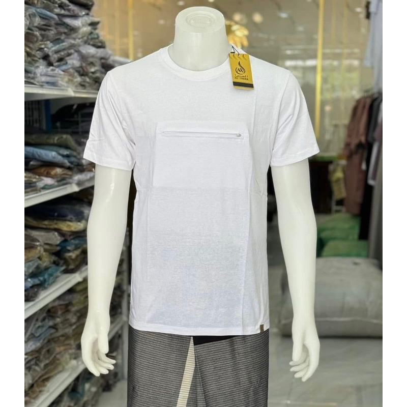 เสื้อยืดผ้าคอตตอน ผ้านิ่ม มีซิป ราคา ถูกที่สุด ดีลบีเคเค แกลเลอรีภาพที่ 2