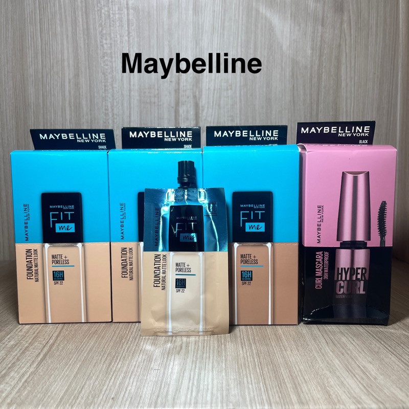 (1 ซอง) Maybelline Fit Me รองพื้นซอง เมย์เบลลีน ฟิต มี MAYBELLINE Fit me matte+poreless foundation