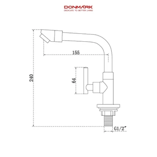 DONMARK ก๊อกน้ำอ่างล้างหน้า สแตนเลสเกรด 304 แบบตั้งพื้น รุ่น DGS-4119