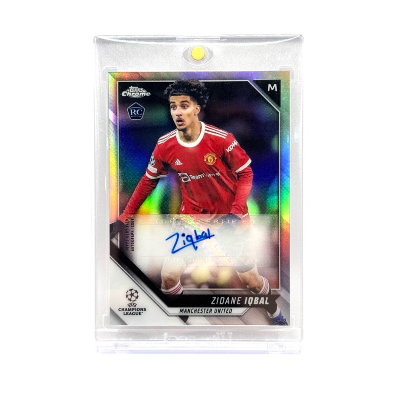 Topps Chrome UCL 21/22 Zidane Iqbal Manchester United Chrome Autograph