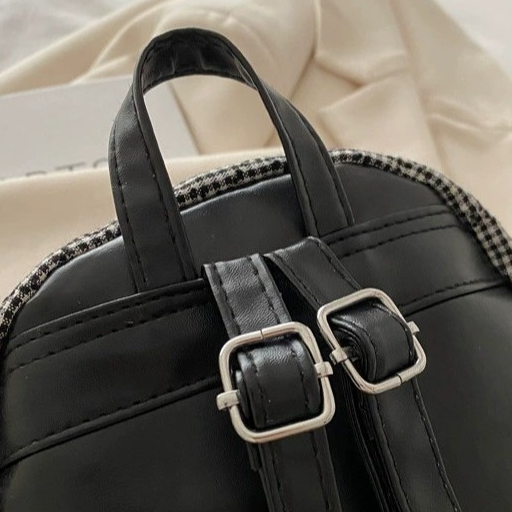 GUCSELECTED(B2296) กระเป๋าเป้มินิ-ลายสก็อต-โบว์ (ขนาด10นิ้ว)