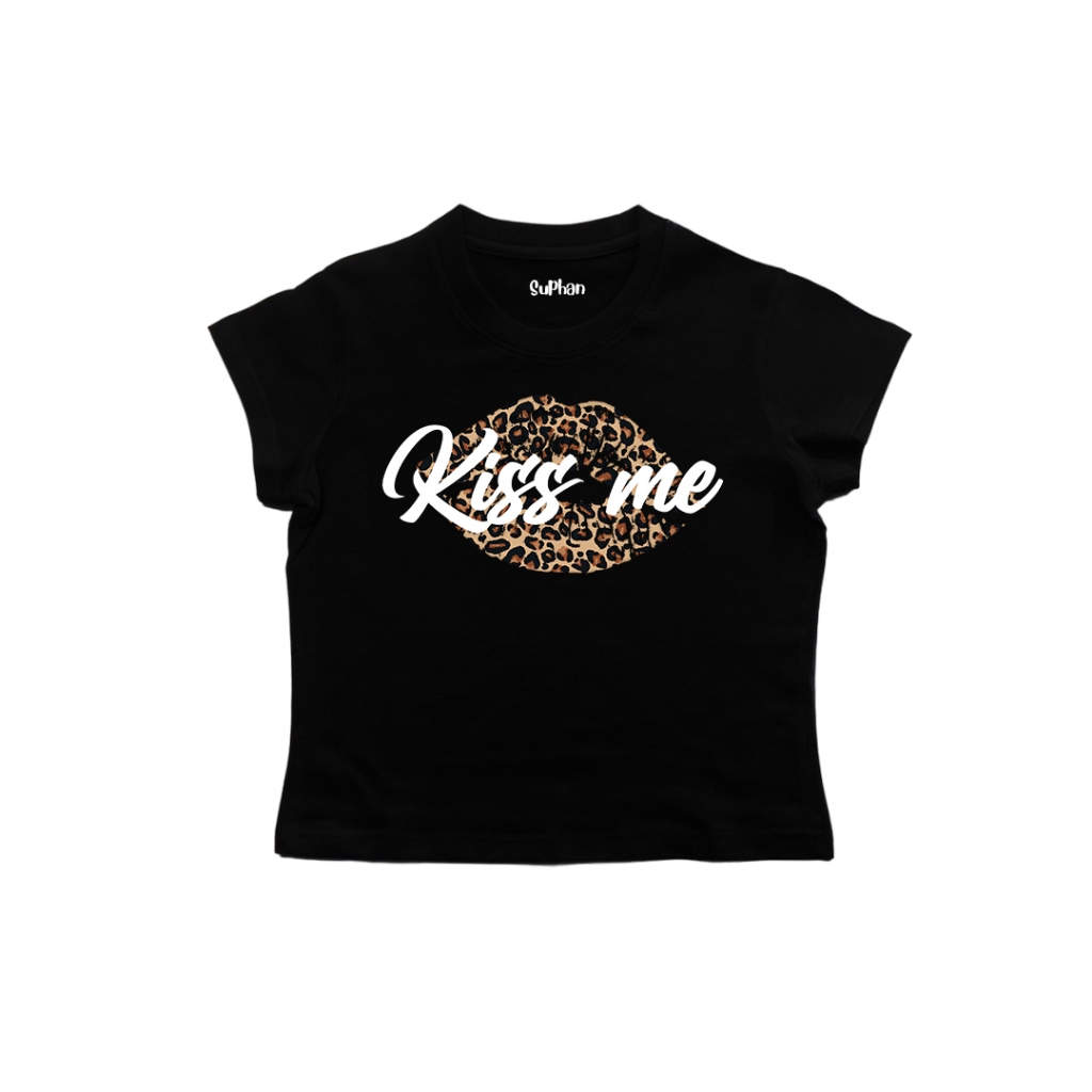 chicchi.cshop I เสื้อ baby tee ลาย kiss me น่ารักมากก ใส่สบาย