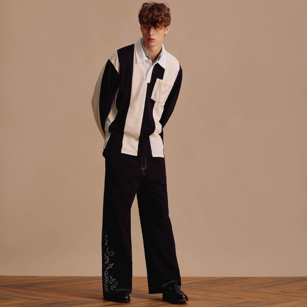 [MOO 1/25] Western Sweat Pants กางเกงวอร์มขายาว ผ้าเจอร์ซี่ ตกแต่งลวดลายคาวบอยเวสเทิร์น กระเป๋าหน้าและหลัง เอวยางยืด
