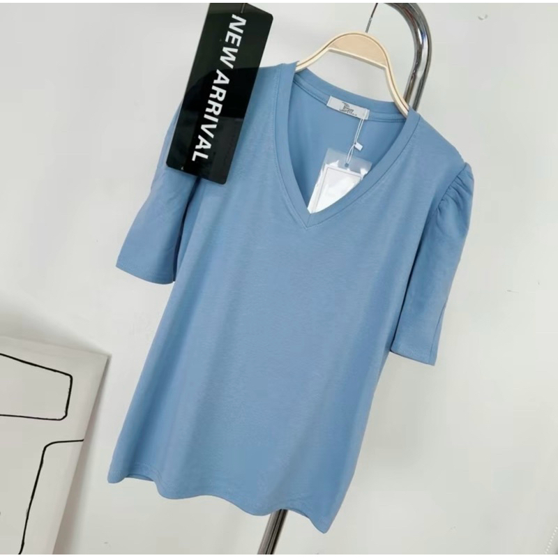 009 Deezyy เสื้อยืดคอวีแขนตุ๊กตา ผ้าCotton supersofeมูจิ