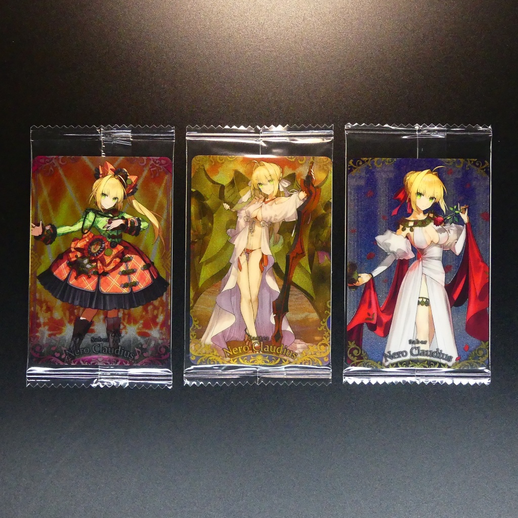 Lot 3 Fate/Grand Order การ์ดเวเฟอร์ Nero Claudius Set Type-Moon FGO Project Bandai Direct From Japan