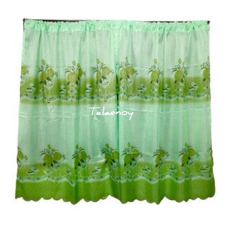 ผ้าม่านหน้าต่าง ม่านสอดลวด ผืนละ 55 บาท ผ้าม่านหน้าต่าง 90×130 cm. (พร้อมส่ง)